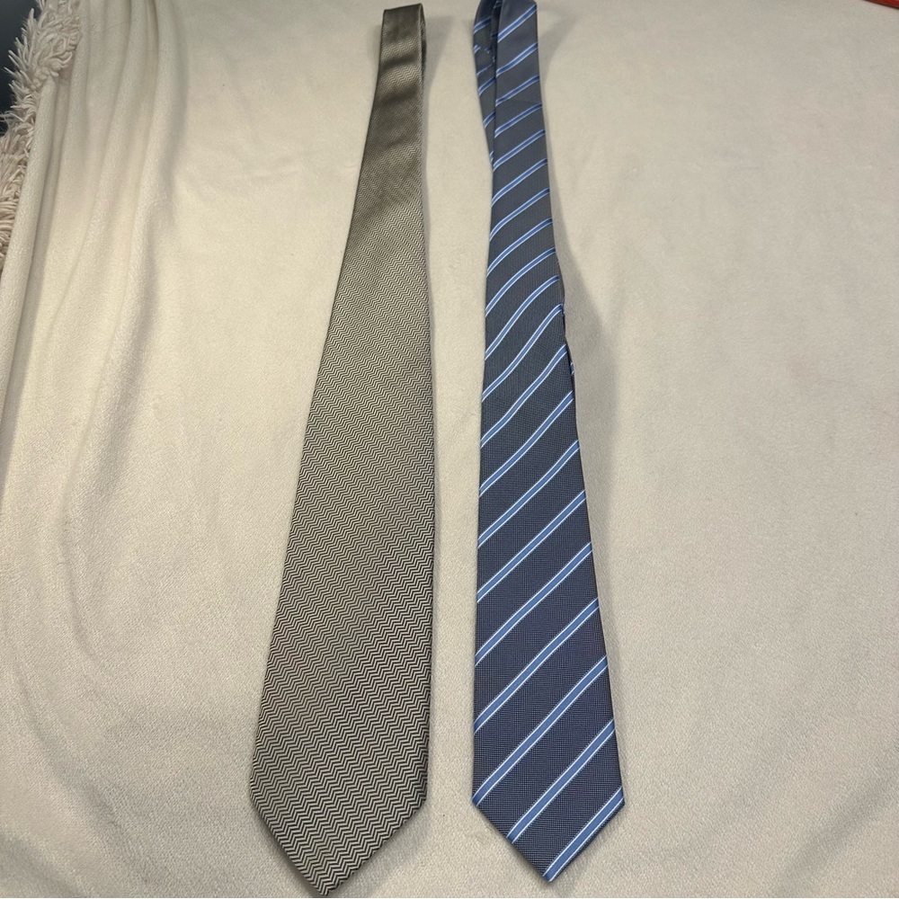 Nordstrom Gray and‎ Blue Men's Ties - Picture 2 of 5